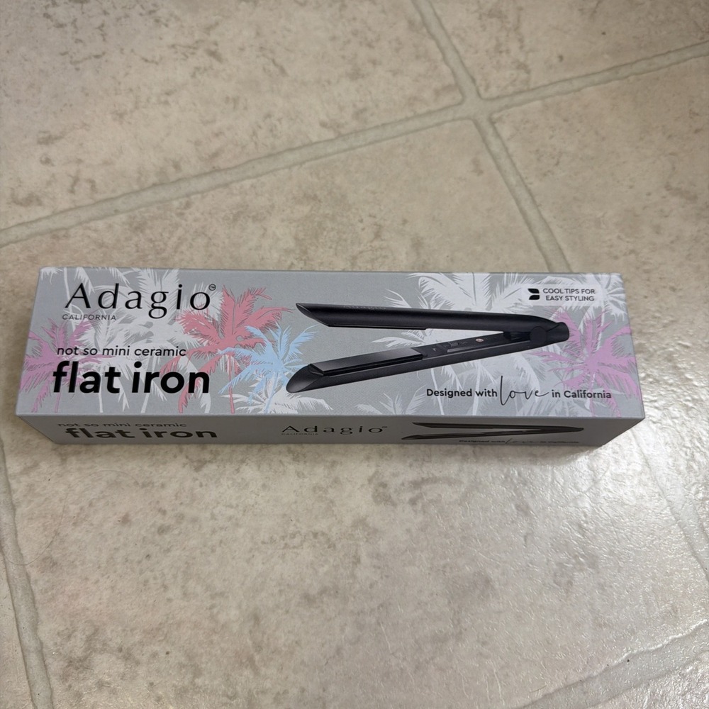 ADAGIO Not So Mini Flat Iron $100 NIB